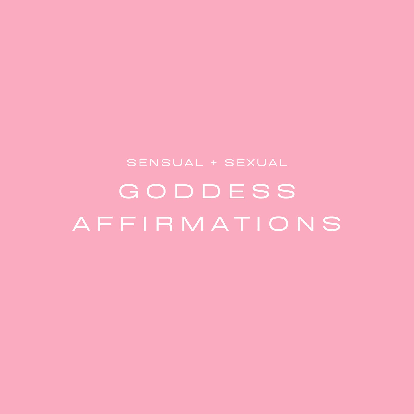 Sensual & Sexual Goddess Affirmations (Tape)