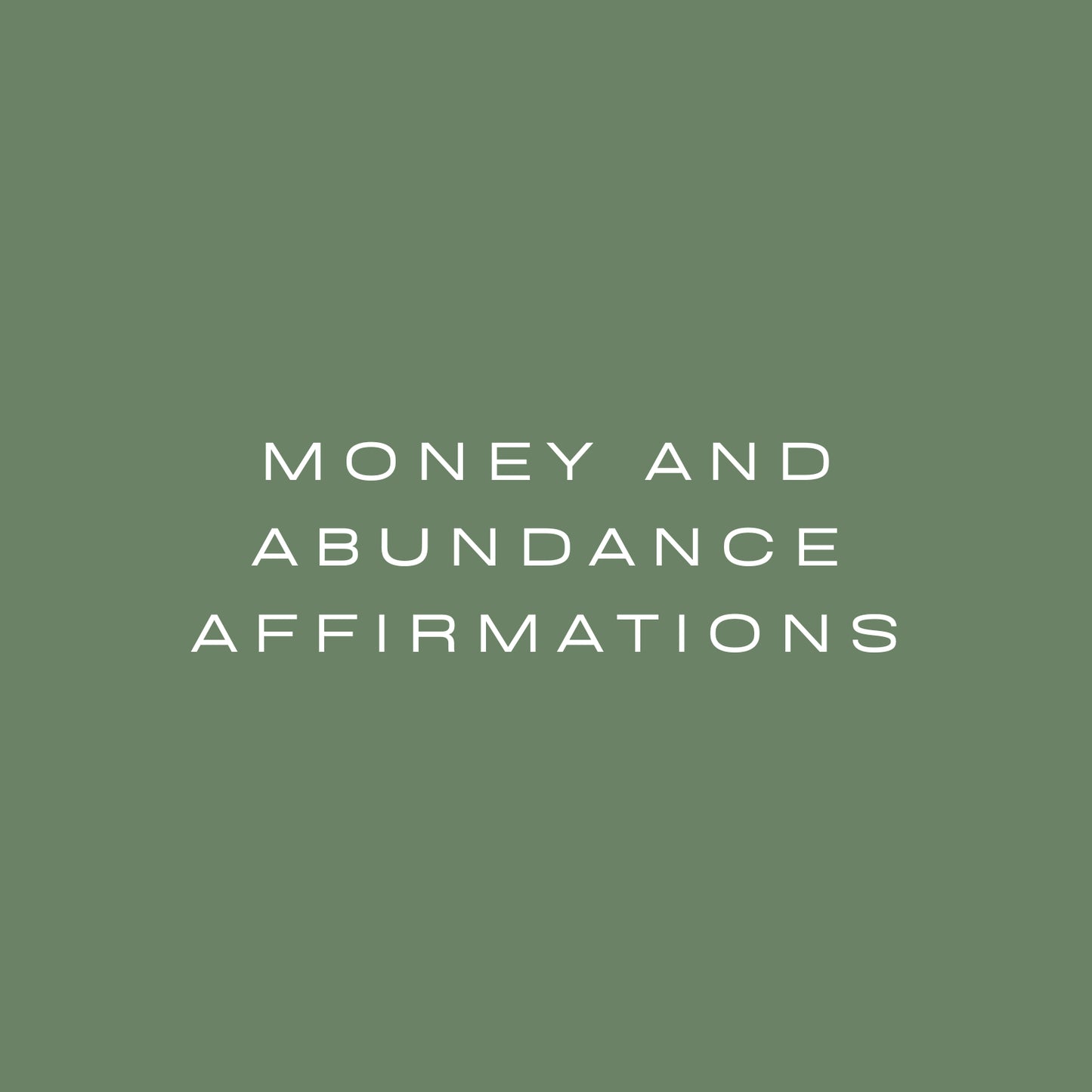 Money and Abundance Affirmations (Tape)